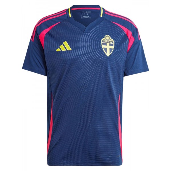 Sweden maglia da trasferta uniforme da calcio seconda divisa da calcio da uomo top maglia sportiva 2024 Euro Cup